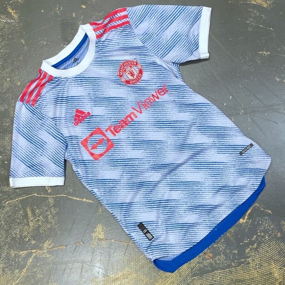 adidas | Shirts | Adidas Christiano Ronaldo Manchester United Jersey 7  Fi5295 Small White Blue | Poshmark